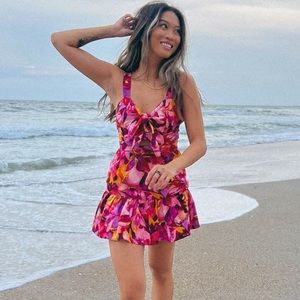 Floral Key Hole Dress